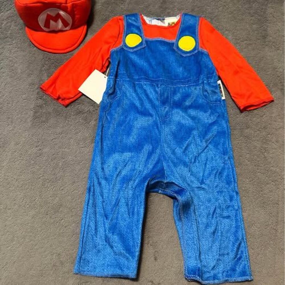 NEW Nintendo Super Mario Bros Mario Infant Costume W/ Hat